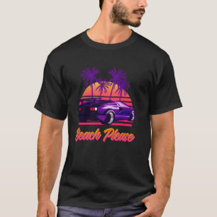 T-shirt Plage S'il Vous Plaît Futuriste Vaporwave Esthétiq