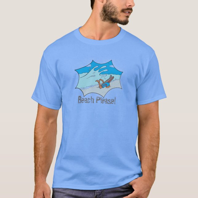 T-shirt Plage S'Il Vous Plaît ! Surfer Wipeout ? (Devant)