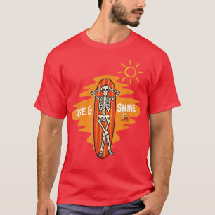 T-shirt Plage Summer Vacances Skeleton & Surfboard
