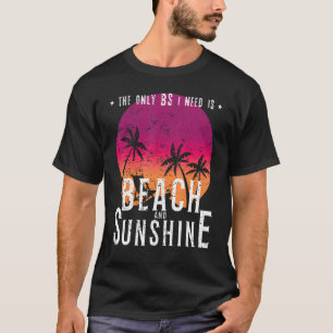 T-shirt Plage Sunshine Ocean Tropical Bonjour été