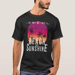 T-shirt Plage Sunshine Ocean Tropical Bonjour été