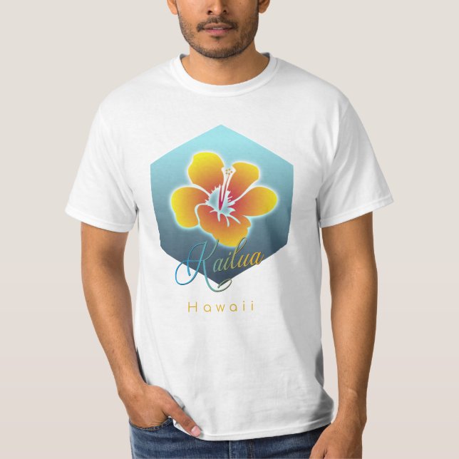 T-shirt Plage surfante de Kailua Hawaï (Devant)