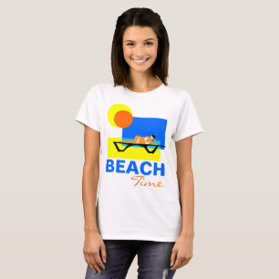 T-shirt Plage Time drôle personnalisable