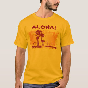 T-shirt Plage Tropiacal D'ALOHA Avec Palmiers