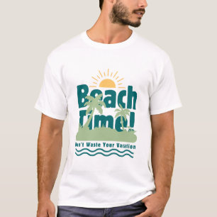 T-shirt Plage tropicale Conception de vacances