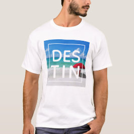 T-shirt Plage Tropicale de Destin Floride Typographie Mode