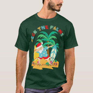 T-shirt Plage tropicale de Père Noël Xmas Dabbing