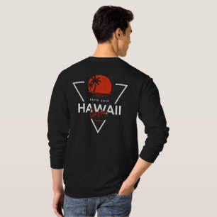 T-shirt Plage tropicale vintage surf Hawaï Coucher de sole