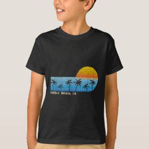 T-shirt Plage vintage de galets, Ca Palm Trees & Couch