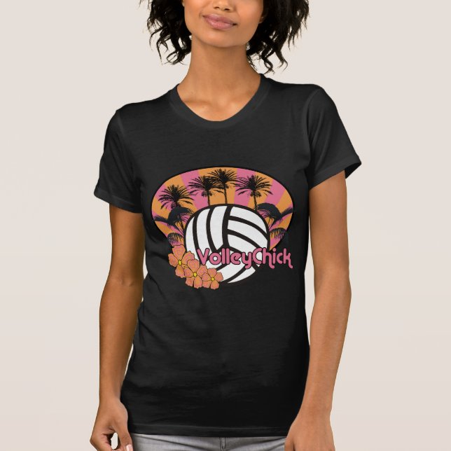 T-shirt Plage VolleyChickPalm (Devant)
