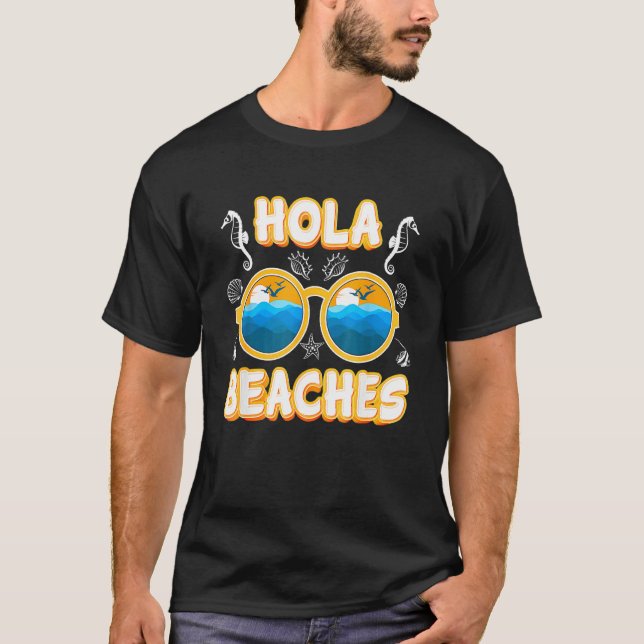 T-shirt Plages de Hola Vacances Lunettes de soleil d'été c (Devant)