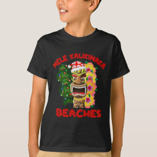T-shirt Plages de Mele Kalikimaka Joyeux Noël hawaïen 1