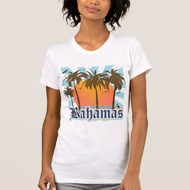 T-shirt Plages d'îles des Bahamas (Devant)