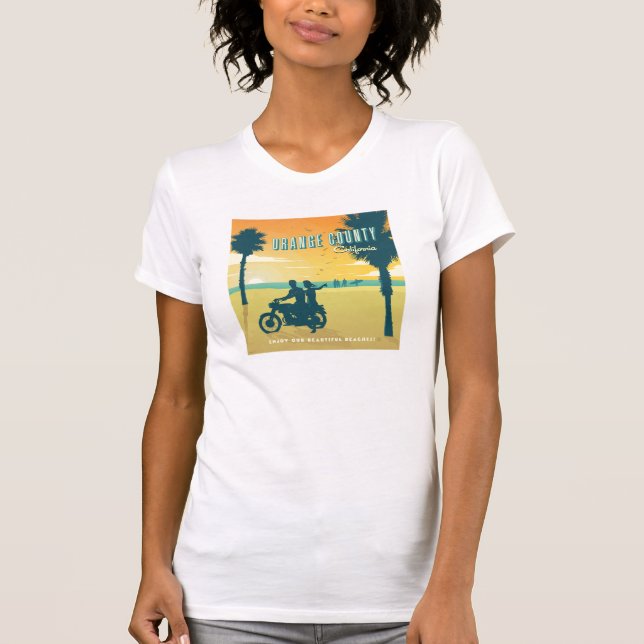 T-shirt Plages du comté d'Orange, Californie (Devant)