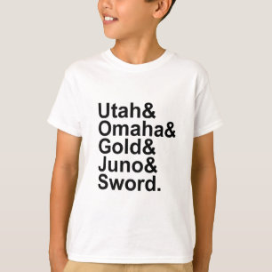 T-shirt Plages du Débarquement Utah Omaha Gold Juno Swor