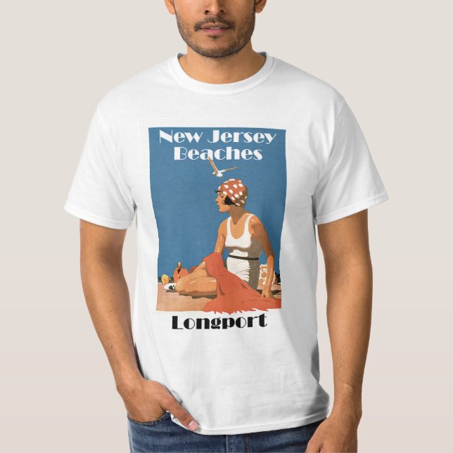 T-shirt Plages du New Jersey ~ Longport (Devant)