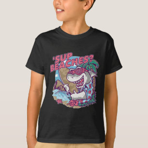 T-shirt Plages Sup Funny Shark Summer Beach Lover Mème Va