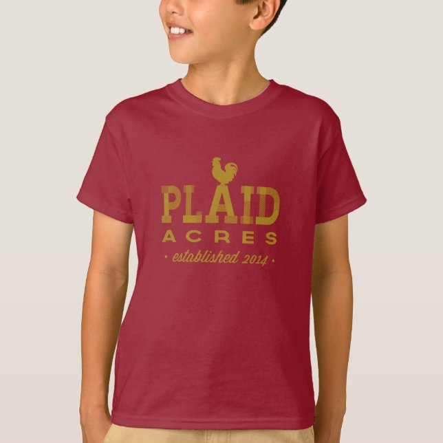 T-shirt Plaid Acres - moissonneuse (Devant)