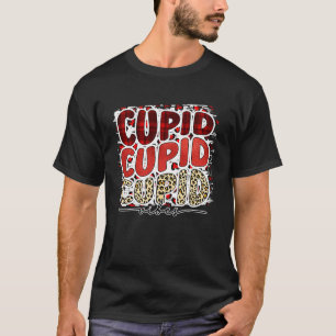T-shirt Plaid coloré léopard Cupidon Vibes Saint-Valentin
