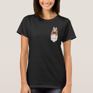 T-shirt Plaid de Pâques Chien de berger islandais Bunny da