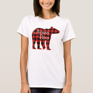 T-shirt Plaid d'ours de Nonna