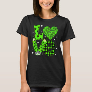 T-shirt Plaid Heart LOVE St Patrick's Day