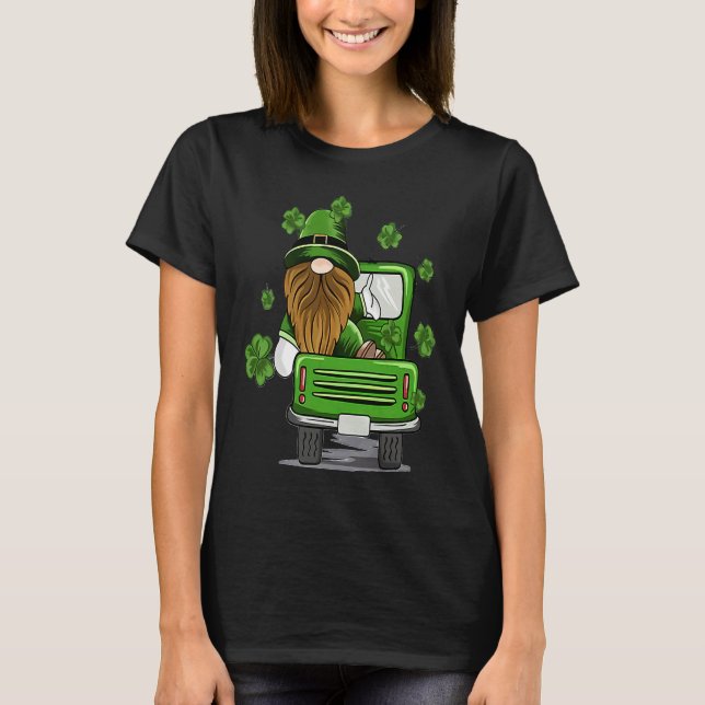 T-shirt Plaid Leprechaun Monster Truck St Patrick's Day Lu (Devant)