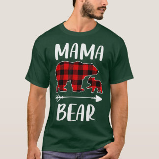 T-shirt Plaid Matching Family Outeliers, Funny Mama Bear O