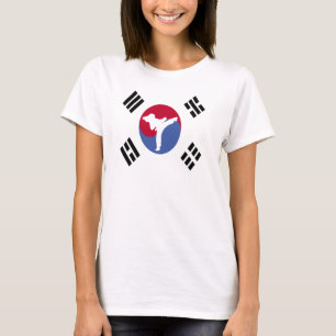 T-shirt Plaine de joueur de fille de TKD