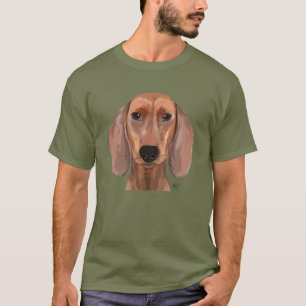 T-shirt Plaine d'illustration de teckel