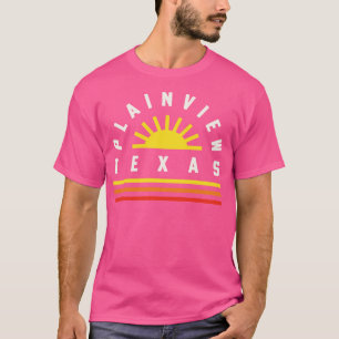T-shirt Plainview Texas Retro Vintage Stripes Sunset