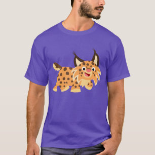 T-shirt plaisant mignon de chat sauvage de bande