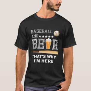 T-shirt Plaisanterie De Baseball Et De Bière Papa Pères Dr