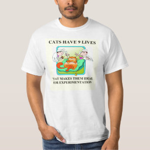 T-shirt plaisanterie de biologie de haineux de chat