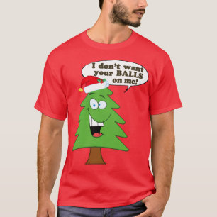T-shirt Plaisanterie de vacances d'arbre de Noël