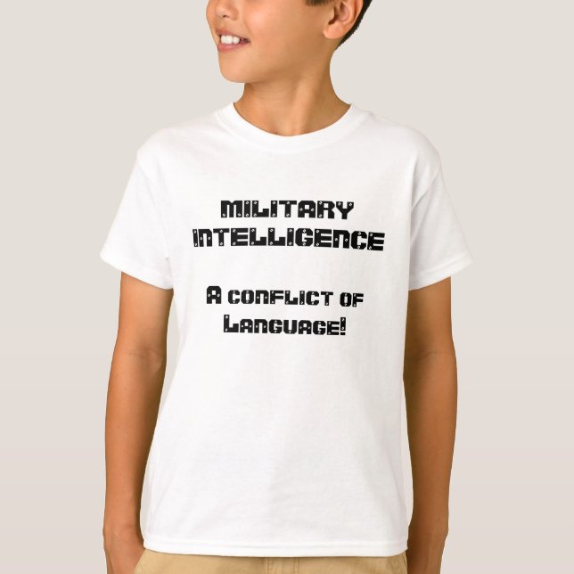 T-shirt Plaisanterie d'intelligence militaire (Devant)