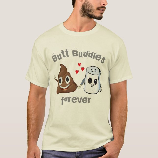 T-shirt plaisanterie drôle d'amis de bout de papier (Devant)