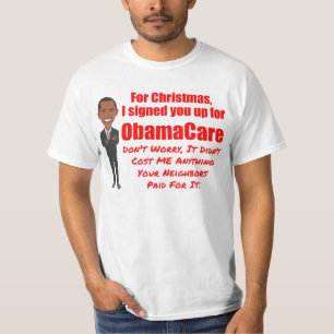 T-shirt Plaisanterie drôle de Noël d'ObamaCare