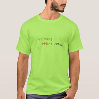T-shirt plaisanterie geeky d'humour de la Yo-maman CSS