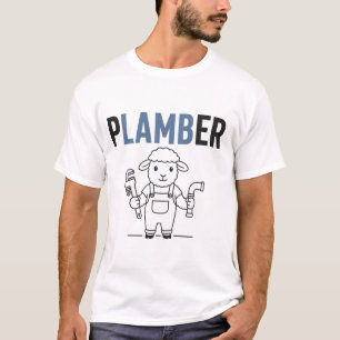 T-shirt Plamber – Jeu de mots drôle sur un mouton plombier