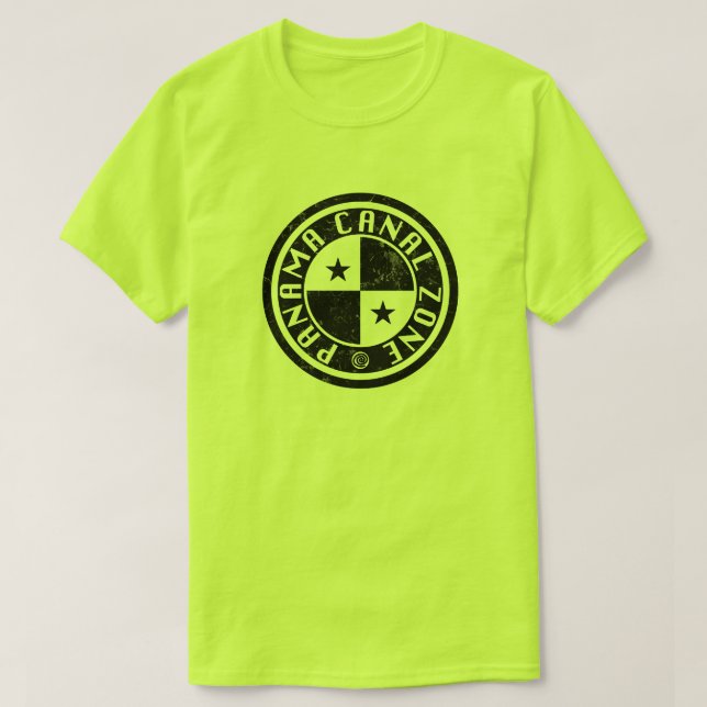 T-shirt Plan circulaire de la zone du canal de Panama (Design devant)
