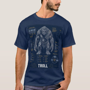 T-shirt Plan d'anatomie de brute troll