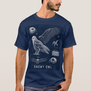T-shirt Plan d'anatomie de la Chouette Harfang