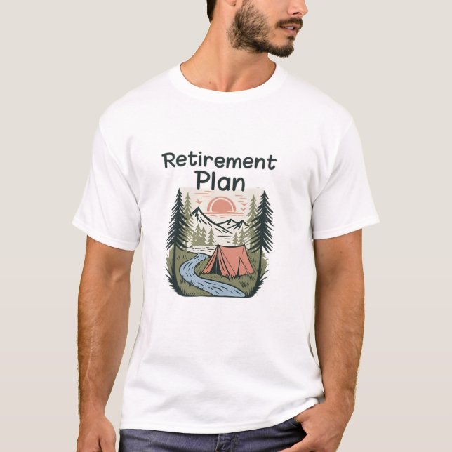 T-shirt Plan de camping de retraite (Devant)