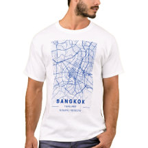 Plan de la ville de Bangkok bleu