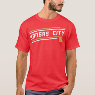 T-shirt Plan de la ville de Retro Kansas Stripes Missouri