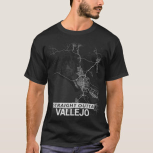 T-shirt Plan de la ville de Straight Outta Vallejo (GRANDE