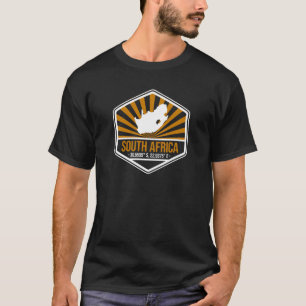 T-shirt Plan de l'Afrique du Sud - Voyage de pays