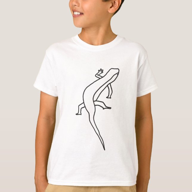 T-shirt Plan de l'art, dessin du tee - shirt de lézard (Devant)