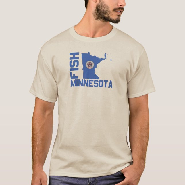 T-shirt Plan de l'État du Minnesota de Poisson (Devant)